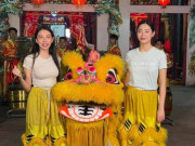 Thời trang - Danh tính 2 mỹ nhân múa lân gây sốt mạng xã hội là 2 nàng hoa hậu Việt đình đám?