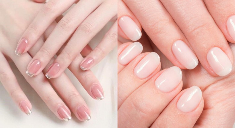 Example of natural-tone nails