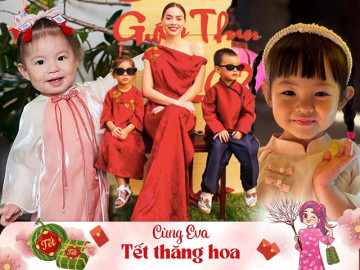 Chưa đến giao thừa, dàn rich-kid nhà sao Việt đã nô nức diện áo dài đón Xuân, bé nào cũng xinh