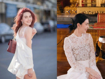 Ma nữ đẹp nhất Thái Lan đi chùa mặc áo lưới mong manh có phù hợp?