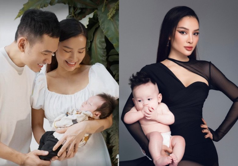 Vợ chồng Jolie Phương Trinh - Lý Bình nghiện khoe con trên mạng xã hội.