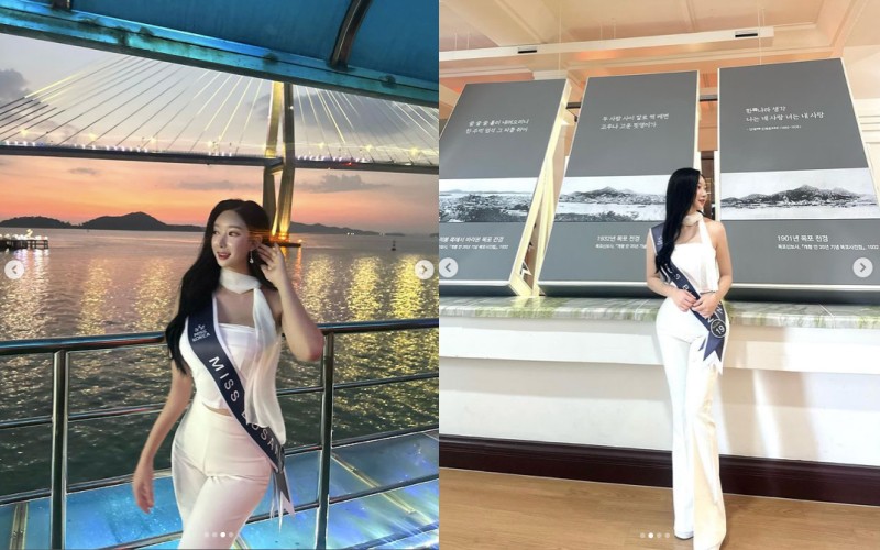 Sở hữu nhan sắc thanh tú, vóc dáng gợi cảm, An Min Young từng đăng quang Hoa hậu Busan năm 2023. 
