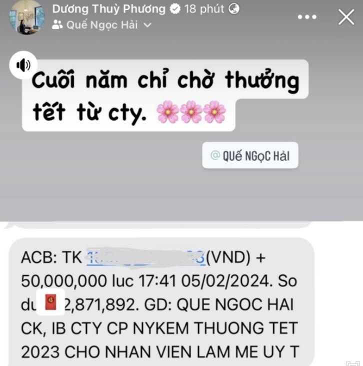 Hoa khôi ĐH Vinh được Quế Ngọc Hải thưởng Tết 50 triệu vì làm mẹ 2 con vừa xinh vừa khéo - 2