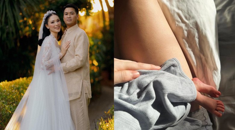 Vợ chồng Linh Rin hạnh phúc đón con đầu lòng sau 8 tháng kết hôn, đến nay vẫn chưa khoe ảnh nhiều về con.