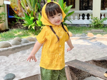 Con gái hơn 3 tuổi của Đông Nhi - Ông Cao Thắng diện áo bà ba hóa thân cô Ba Sài Gòn quá đáng yêu