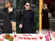 Thời trang - Áo dài Tết màu đen đổ bộ khắp phố phường, hội người đẹp Vbiz diện vào chỉ có nổi không có chìm!