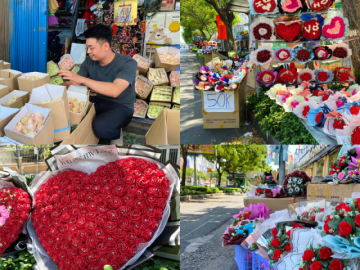 Trước ngày Valentine: Chợ hoa tươi vắng khách, hoa sáp thơm thu hút sự chú ý
