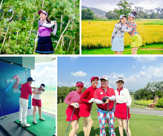 Nhà Thúy Hạnh - Minh Khang sang chảnh đi chơi golf