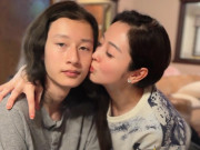 Yêu con - Diện mạo khác lạ của con trai Jennifer Phạm và Quang Dũng tuổi 16: Tóc dài lãng tử, mặt y đúc bố, đôi mắt buồn của mẹ