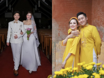 Hoa hậu Diễm Hương lần đầu công khai diện mạo chồng thứ 3 sau hôn lễ tại Canada