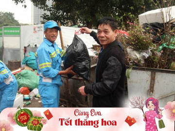 Lao công dọn rác sau kỳ nghỉ Tết Giáp Thìn 2024: "Năm nay nhận túi rác mà lòng vui phơi phới"