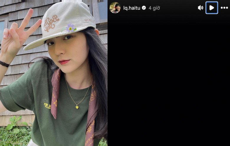 Người đẹp đăng tải video với màn hình màu đen.