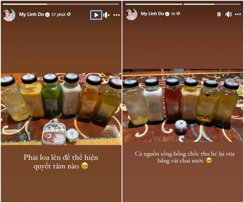 Đỗ Mỹ Linh lựa chọn phương pháp chỉ uống nước và uống vitamin trong nhiều ngày để giảm cân.