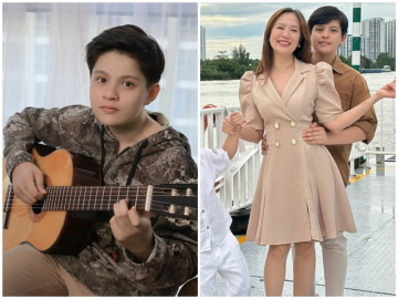 Con trai Thanh Thúy Đức Thịnh càng lớn càng giống mẹ, 15 tuổi được khen đẹp trai, mặt nét như người Tây