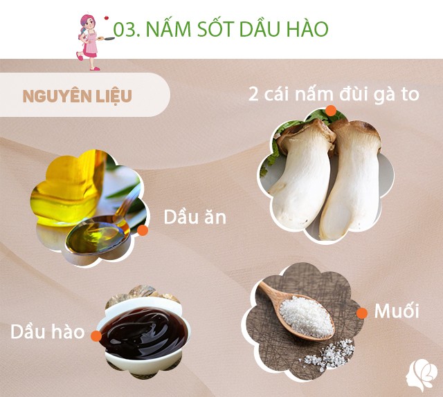 Nguyên liệu: 2 cây nấm đùi gà to, một ít hành lá, 1 muỗng canh dầu ăn, 3 muỗng canh dầu hào, đường vừa đủ.