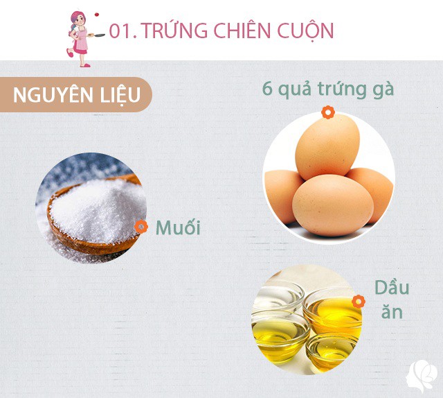 Nguyên liệu: - 4 quả trứng gà, dầu ăn.