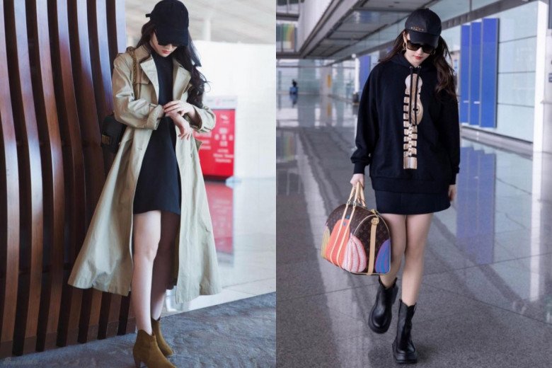 Khi mặc quần short hay váy ngắn, Lưu Diệc Phi hút mọi ánh nhìn vào cặp chân thon dài trắng muốt của mình.