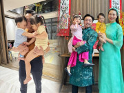 Giải trí - Suchin - Sutin nhà Cường Đô La nay đã biết giành bố, Đàm Thu Trang khoe góc nghiêng hệt anh em sinh đôi