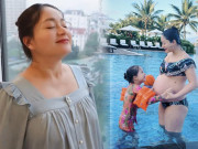 Bà bầu - Diễn viên Lan Phương kể một ngày của mẹ bầu sau nghỉ Tết, nhan sắc cuối thai kỳ gây chú ý