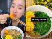Sức khỏe - Trào lưu "ăn cúc vạn thọ cùng mì tôm" nhiều người thi nhau thực hiện trên TikTok liệu có an toàn?