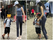 Làm mẹ - Bà mẹ xinh đẹp mặc quần tập yoga đi đón con gây chú ý ở cổng trường, ai cũng lắc đầu ngao ngán