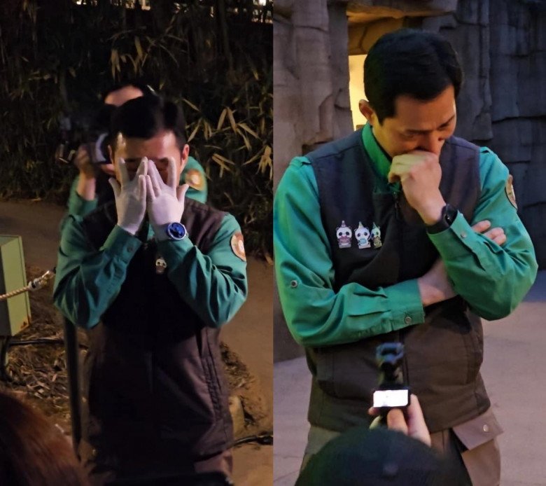 Kangbao và Songbao đều khóc trước tình cảm của mọi người dành cho Fubao.