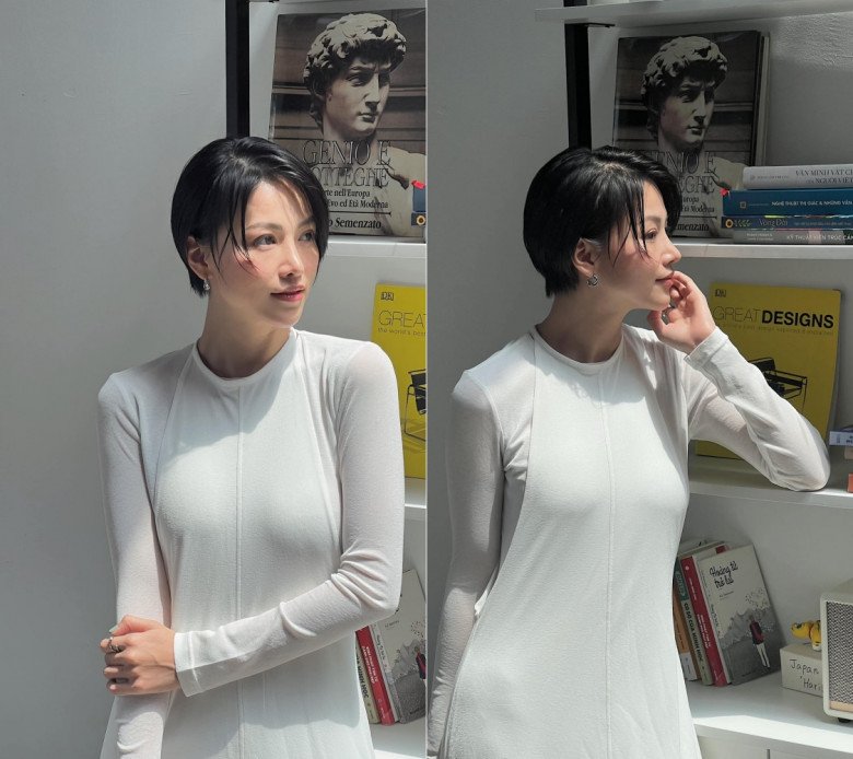 Tuy nhiên, mới đây, Hoa hậu Trái Đất 2018 - Nguyễn Phương Khánh đã xúng xính mái tóc tém cực chất.