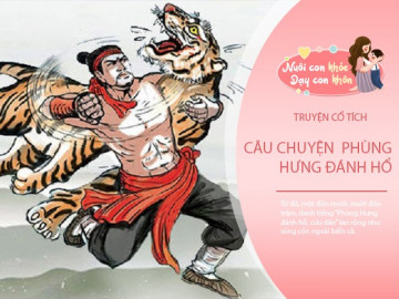 Truyện cổ tích: Phùng Hưng tấn công hổ