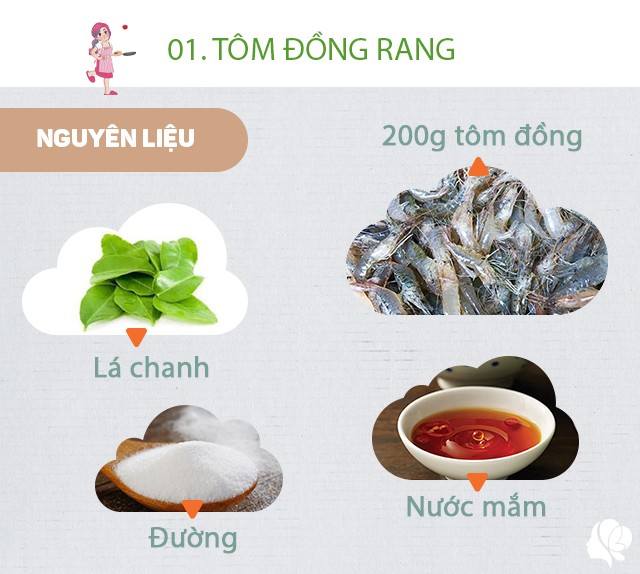 Chuẩn bị: 200g tôm đồng, lá chanh, nước mắm, đường, dầu ăn hoặc mỡ lợn.