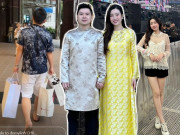 Thời trang - Đỗ Mỹ Linh được chồng cưng như bà hoàng, đi mua sắm được xách đồ, diện toàn hàng hiệu đu thần tượng