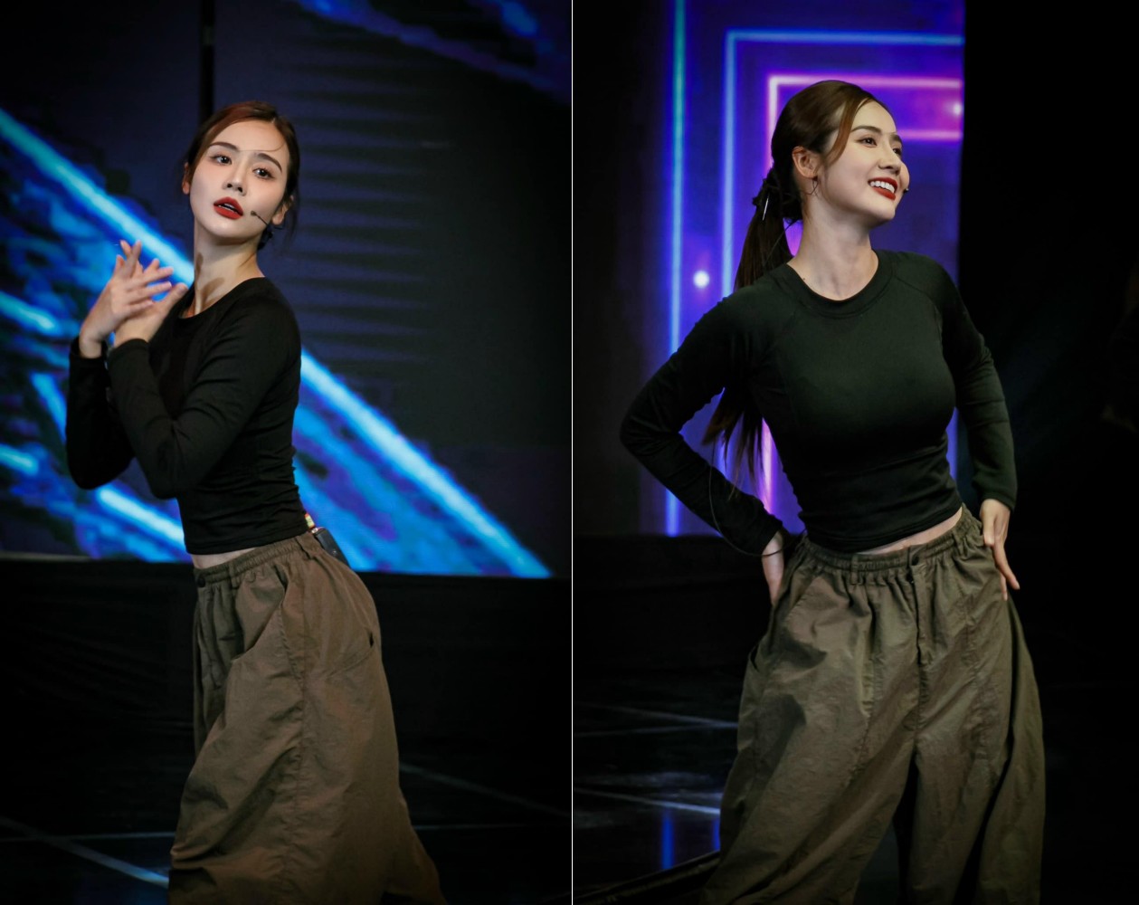 Chăm chỉ tập luyện và vốn sở hữu số đo vòng 1 căng đầy nên dù có siết cân, tỉ lệ 3 vòng của cô cũng rất cân đối.