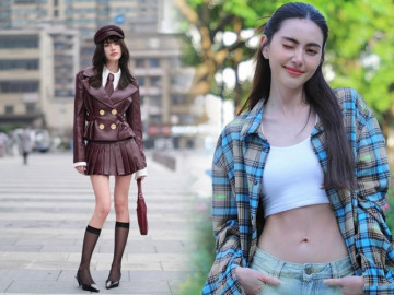 Cô gái đẹp nhất Thái Lan đối đầu nàng thơ Việt tại Đạp gió 2024: Vòng eo 55cm, visual lai Tây quyến rũ