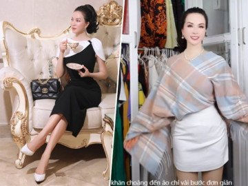 MC "trẻ mãi không già" của Vbiz ăn mặc sang chảnh, nay quấn khăn làm áo độc lạ