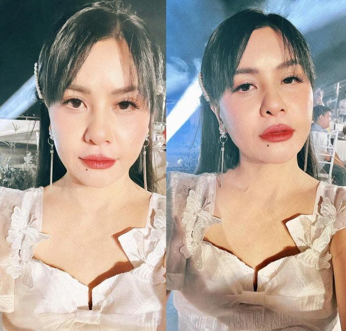 Bức ảnh Cát Phượng từng đăng tải bị một số người chê cách trang điểm môi như mới ăn ớt.