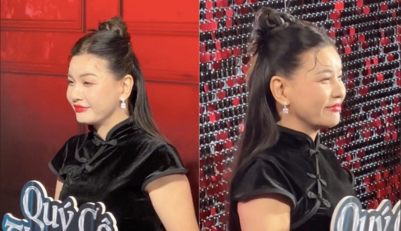 Hình ảnh được cắt ra trong clip quay chụp của phóng viên (camera thường) thì Cát Phượng trông lại hài hoà hơn khi lên hình.