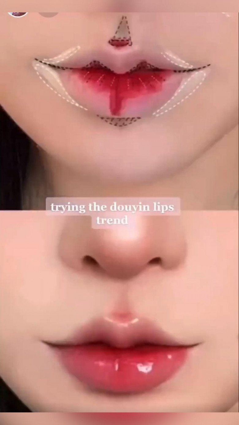 Để tăng thêm phần long lanh, nhiều người còn sử dụng thêm son bóng.