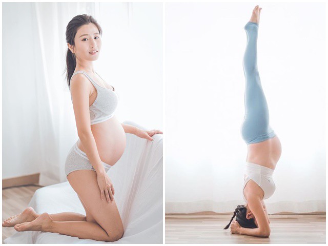 Valerie Lam rất chăm chỉ tập luyện khi mang bầu.