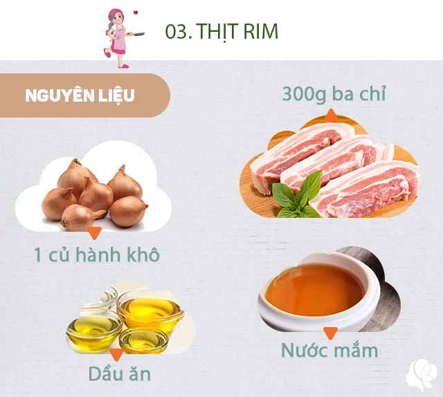 Chuẩn bị: 300g ba chỉ, hành khô, tỏi, nước mắm, dầu ăn, hạt nêm, đường.