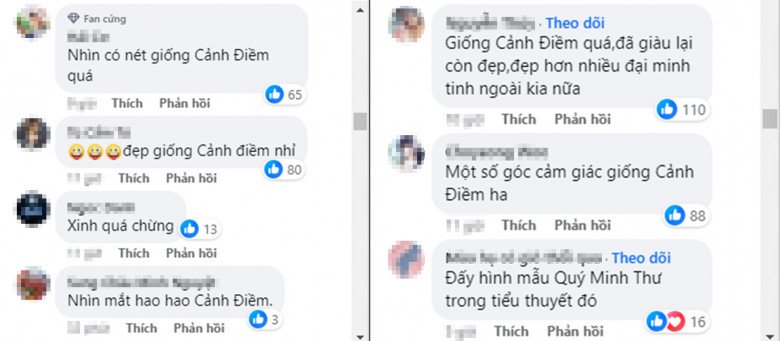 Netizen Việt cho rằng Hạ Hạ sở hữu nhiều đường nét gương mặt xinh đẹp như Cảnh Điềm. 