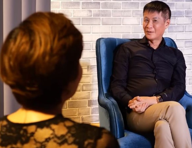 Chị M chia sẻ cuộc hôn nhân của mình với MC Lê Hoàng trong chương trình Người thứ 3.
