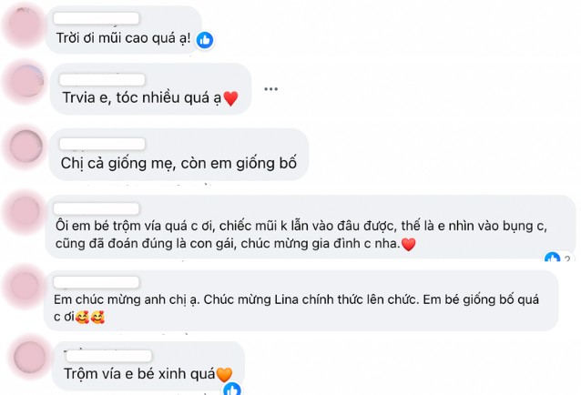 Người hâm mộ bày tỏ sự xuýt xoa, trầm trồ trước diện mạo lai Tây của con gái mới sinh nhà Lan Phương.