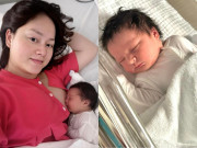 Yêu con - Lan Phương để lộ cận mặt con gái thứ hai mới sinh, mũi cao vút lai Tây từ bố, nặng gần 3,8 ký