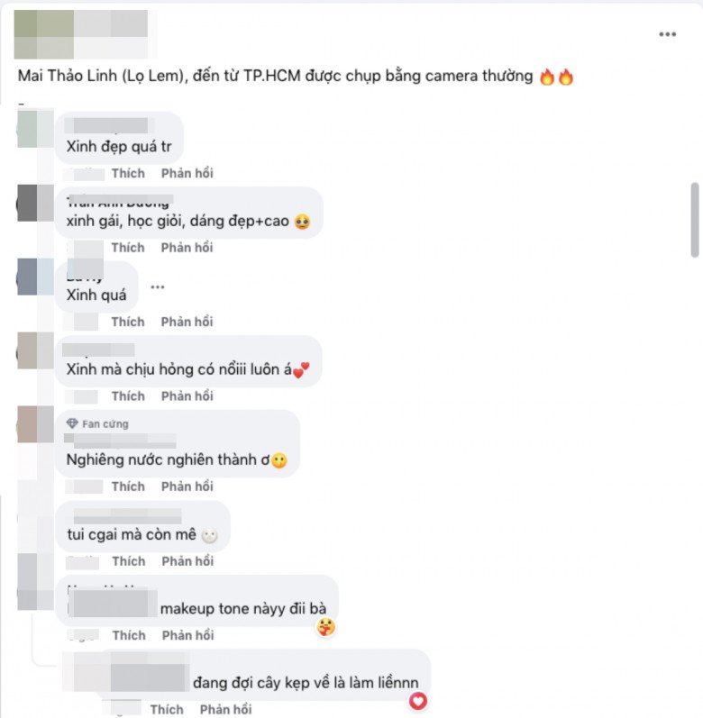 Dân tình dành tặng cho Lọ Lem những câu từ khen ngợi như: Xinh quá, Xinh mà chịu không nổi luôn á, Nghiêng nước nghiêng thành,...