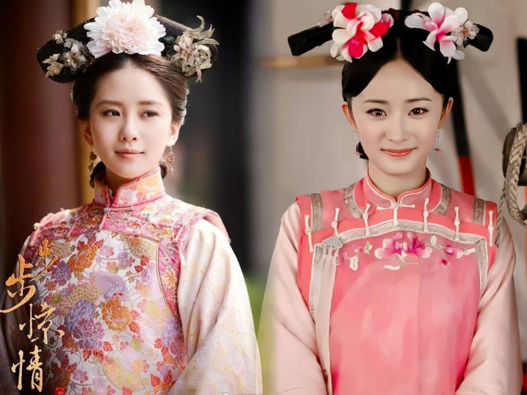 Lưu Thi Thi trong Bộ bộ kinh tâm và Dương Mịch trong Cung toả tâm ngọc.