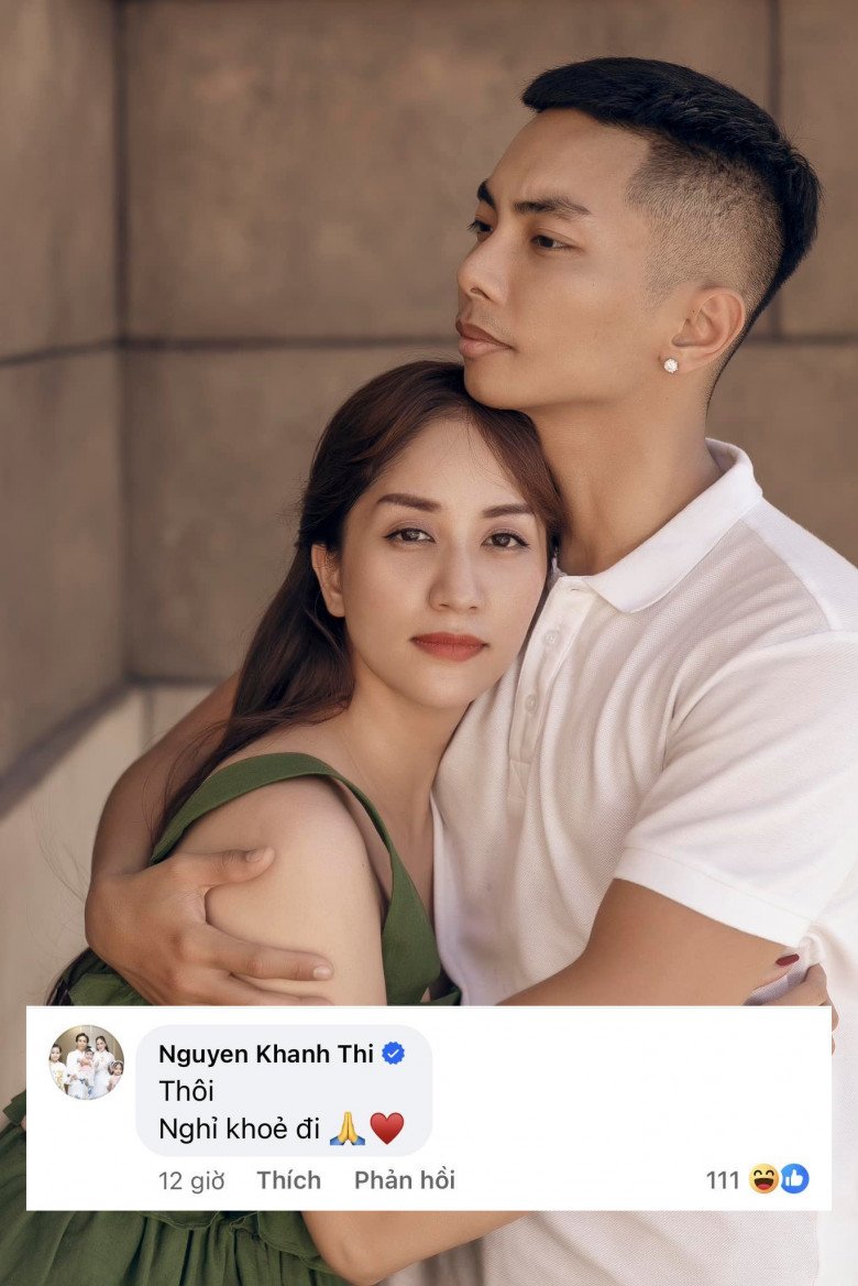 Khánh Thi chắp tay xin chồng không sinh thêm con.