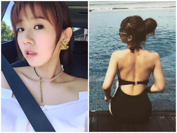 Người đẹp xứ Trung tự tin mặc đồ bơi sau sinh được vài tháng.