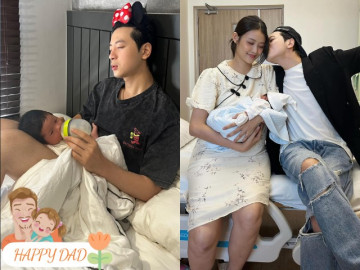 Mỹ nhân Vbiz bị bệnh buồng trứng vẫn sinh được bé Rồng 2024, cảnh chồng trẻ phụ vợ chăm con hội bố bỉm nhìn là hiểu