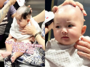 Khánh Thi - Phan Hiển đăng clip cạo trọc công chúa Lisa, con gái dù là bản sao nhưng nhìn thấy bố là mếu