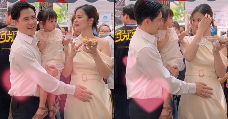 Đông Nhi cho biết, ông xã có thói quen ngọt ngào là xoa bụng bầu thể hiện tình yêu với vợ.