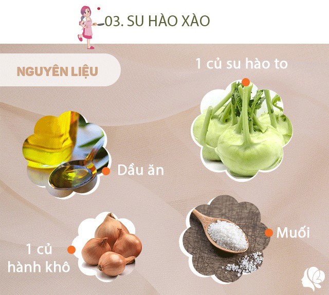 Chuẩn bị: 1 củ su hào to, dầu ăn, muối, hành khô, hành lá.